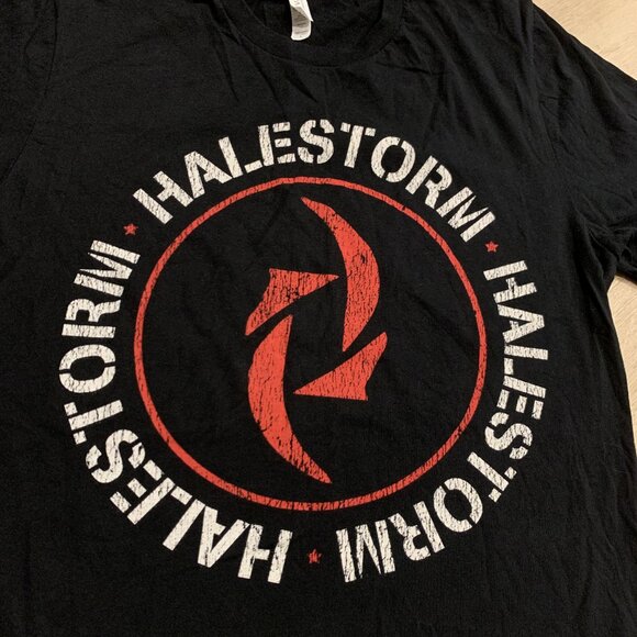 Halestorm Fall Tour 2018 Black T-Shirt Men's Large L Rock Punk Graphic Tee Metal - Picture 2 of 7
